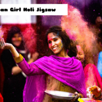 G2M Indian Girl Holi Jigsaw