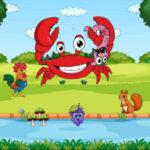 WOW Crab Caught Worm Escape