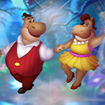 G4K Cute Hippo Couple Escape