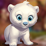 G4K Cute White Bear Escape
