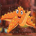 G4K Delightful Orange Starfish Escape
