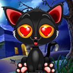 G4K Halloween Black Cat Escape