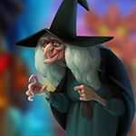 G4K Cute Halloween Witch Lady Escape