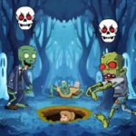 WOW Girl Escape Zombies Surrounding
