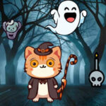 BIG Halloween Cat Needs Candy
