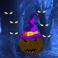 G2R- Big-Haunted Blue Halloween Escape HTML5