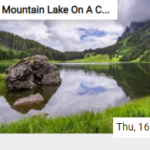 Mountain Lake On A Cloudy Day Jigsaw