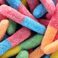 Colorful Sour Gummy Worms