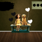 8B Find Playing Girl and Dog